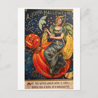 Retro Vintage Halloween Joyful Halloween Postcard