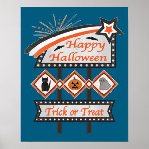 Retro Vintage Halloween Sign – Trick or Treat