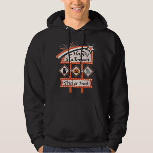 Retro Vintage Halloween Sign – Trick or Treat Hoodie