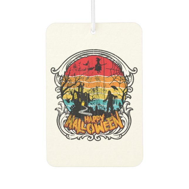 Retro Vintage Halloween - Vintage Halloween Car Air Freshener (Front)