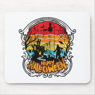Retro Vintage Halloween - Vintage Halloween Mouse Mat