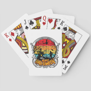 Retro Vintage Halloween - Vintage Halloween Playing Cards