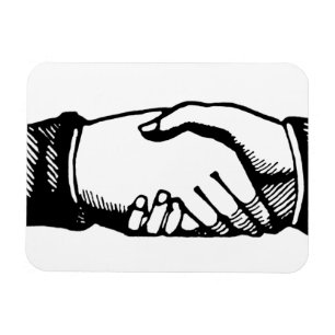 Retro Vintage Hands Handshake Congratulations Magnet