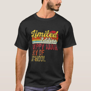 Retro Vintage Happy 100th Day Of School Teacher 10 T-Shirt