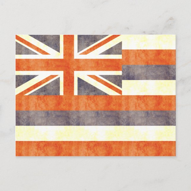 Retro Vintage Hawaii Flag Postcard (Front)