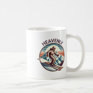 Retro Vintage Heavenly California Ski Resort Winte Coffee Mug