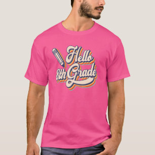 Retro Vintage Hello 8th Grade Back To School T-Shirt