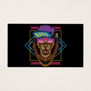 retro vintage hip hop lion wear snapback illustrat