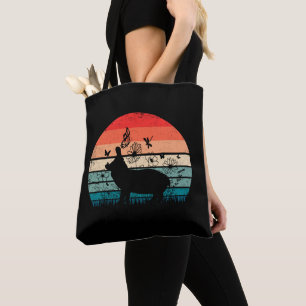 Retro Vintage Hippo Hippopotamus Hippo Lover  Tote Bag