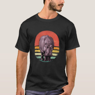 Retro Vintage Hippopotamus Wild African Animal Hip T-Shirt