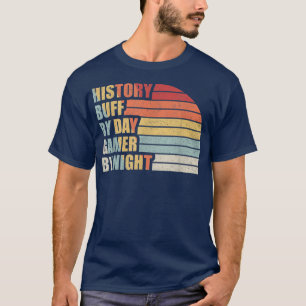 Retro Vintage History Buff By Day Gamer By Night T-Shirt
