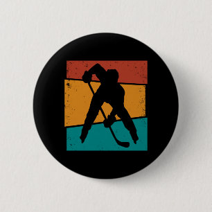 Retro Vintage Hockey Performance 6 Cm Round Badge