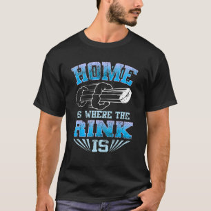 Retro Vintage Home Is Where The Rink Is Hockey Pre T-Shirt