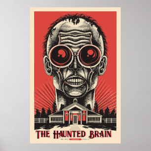 Retro vintage Horror movie Poster