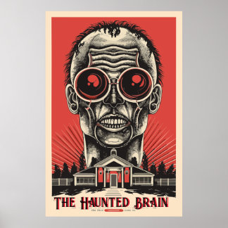 Retro vintage Horror movie Poster