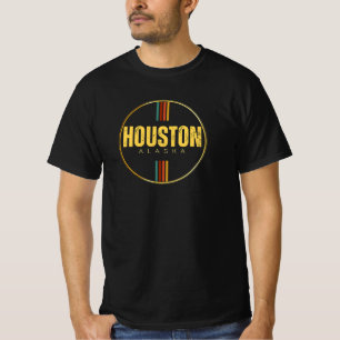 Retro vintage Houston City Alaska State 70s Groovy T-Shirt