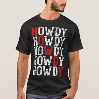 Retro Vintage Howdy Cowgirl Rodeo Western T-Shirt