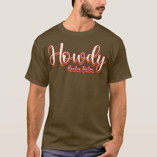 Retro Vintage Howdy Rootin Tootin Typography T-Shirt