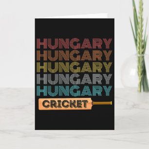 Retro Vintage Hungary Cricket Card