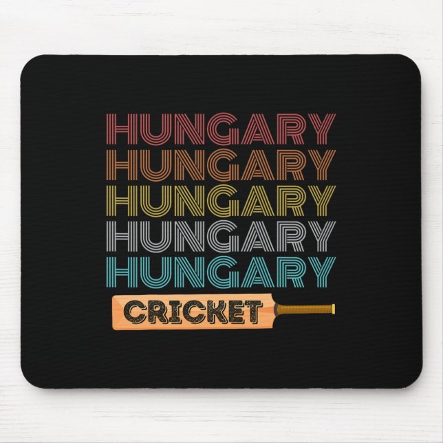 Retro Vintage Hungary Cricket  Mouse Mat (Front)