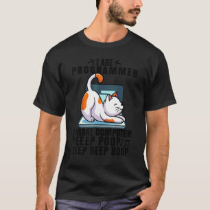 Retro Vintage I Are Programmer Computer Cat Beep T-Shirt