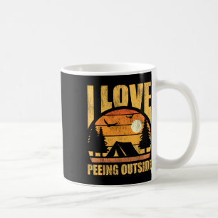 Retro Vintage I Love Peeing Outside Funny Hiking C Coffee Mug