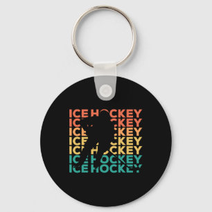 Retro Vintage Ice Hockey Gift For Ice Hockey Playe Key Ring