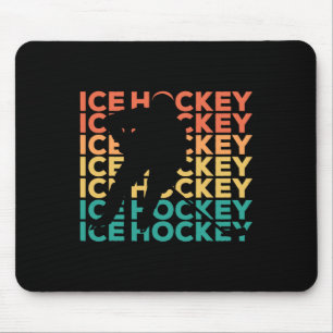 Retro Vintage Ice Hockey Gift For Ice Hockey Playe Mouse Mat