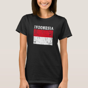 Retro Vintage Indonesia Flag Indonesian Roots   T-Shirt