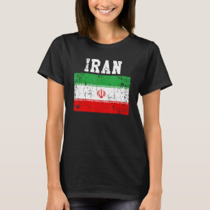 Retro Vintage Iran Flag Iranian Roots T-Shirt