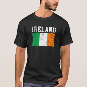 Retro Vintage Ireland Flag Irish Roots T-Shirt