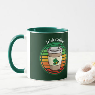 Retro Vintage Irish Coffee Hot Drink to Go  Mug