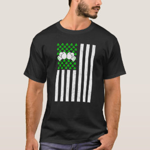 Retro Vintage Irish Usa Flag Sport Boxing St Patri T-Shirt