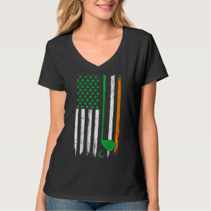 Retro Vintage Irish Usa Flag Sport Golf St Patrick T-Shirt