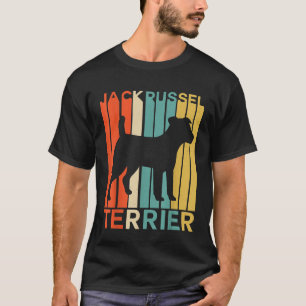 Retro Vintage Jack Russell Terrier Silhouette Dog T-Shirt