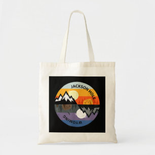 Retro Vintage Jackson Hole, Wyoming Souvenir Tote Bag