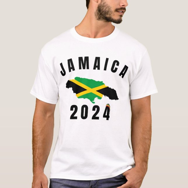 Retro Vintage Jamaica Family Vacation 2024   T-Shirt (Front)