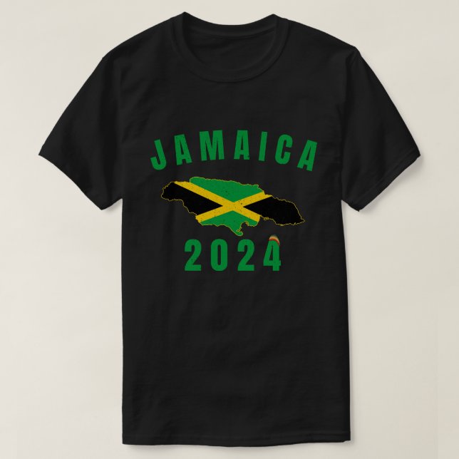 Retro Vintage Jamaica Family Vacation 2024   T-Shirt (Design Front)