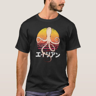Retro Vintage Japanese Octopus Release The Kraken T-Shirt