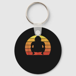 Retro Vintage Japanese Sumo Wrestling Lover Gift Key Ring