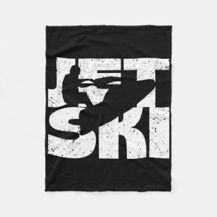 Retro Vintage Jet Ski Water Sports Watercraft Skii Fleece Blanket