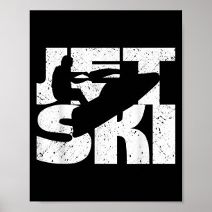 Retro Vintage Jet Ski Water Sports Watercraft Skii Poster