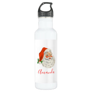 Retro Vintage Jolly Santa Claus Christmas 710 Ml Water Bottle