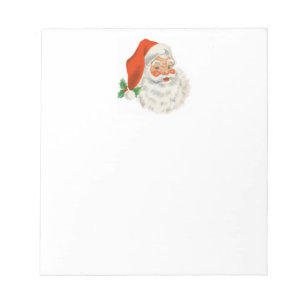 Retro Vintage Jolly Santa Claus Christmas Notepad