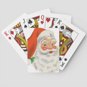 Retro Vintage Jolly Santa Claus Christmas Playing Cards