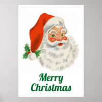 Retro Vintage Jolly Santa Claus Christmas