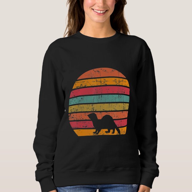 Retro Vintage Just A Ferret  Present Sweatshirt (Front)