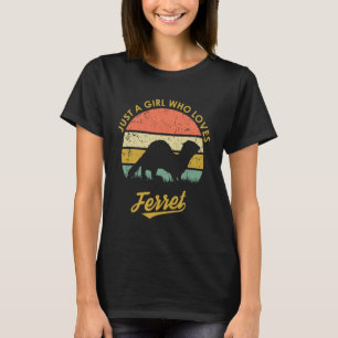 Retro Vintage Just A Girl Who Loves Ferre T-Shirt