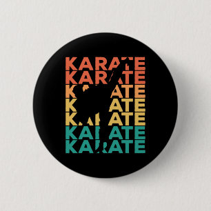 Retro Vintage Karate Gift For Karateka  6 Cm Round Badge
