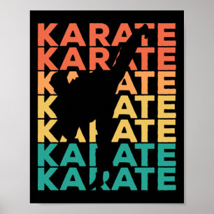 Retro Vintage Karate Gift For Karateka  Poster